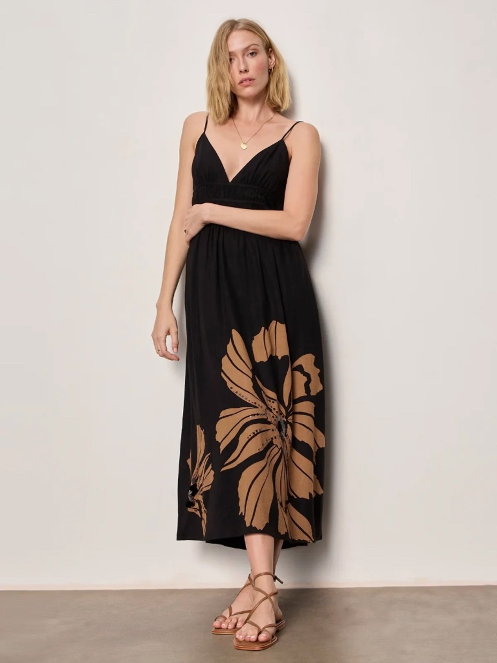 Mira Embellished Volume Dress ~ Macro Lotus